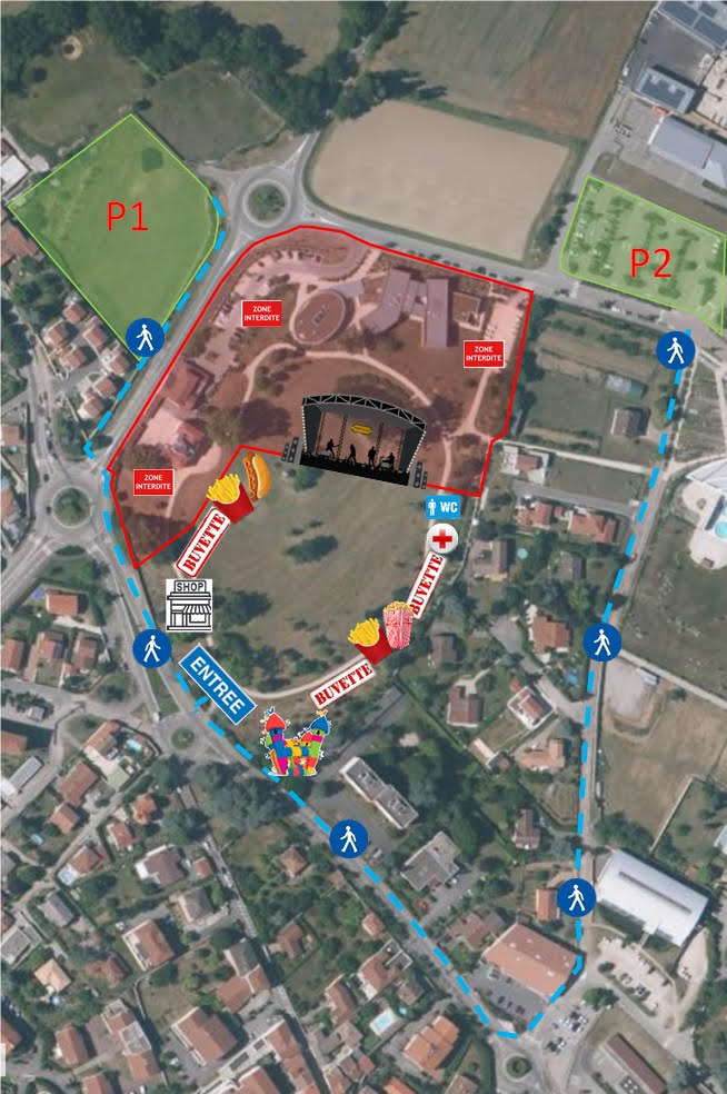 Plan du Site où se déroule l'Explosïv Festival